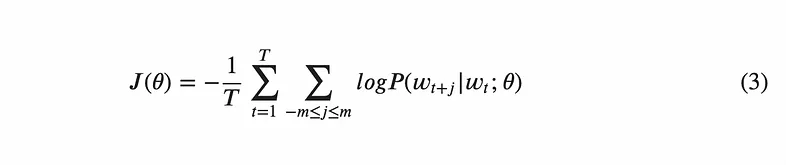 Equation for the negative log likelihood (cross entropy) loss function