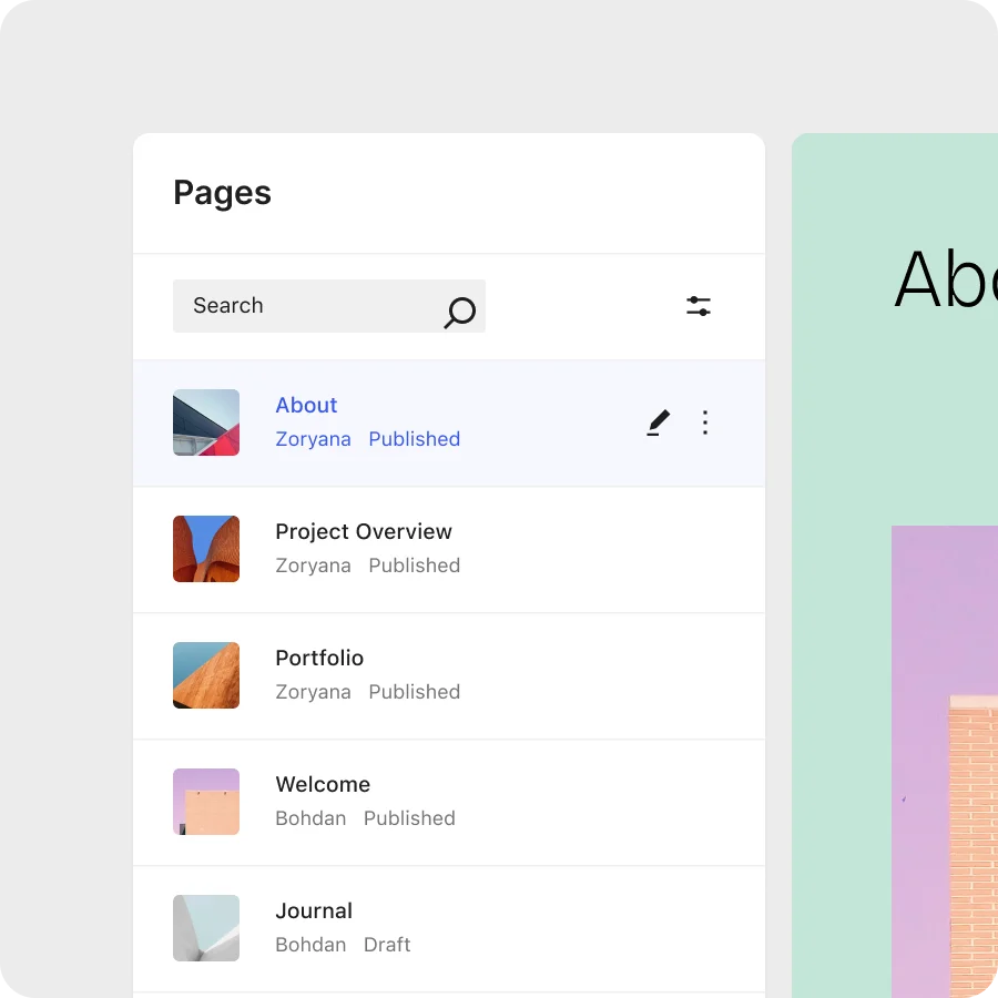 Simplify your workflow with a new layout for pages in the Site Editor